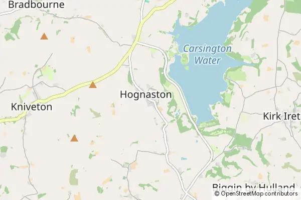 Mapa Hognaston