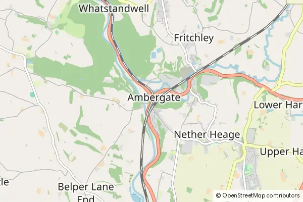 Mapa Ambergate