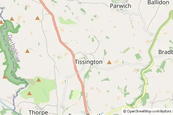 Mapa Tissington