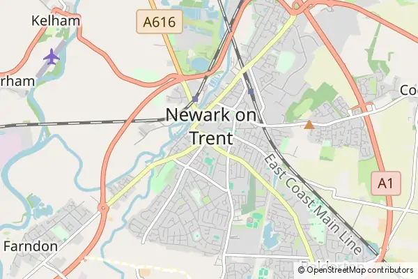 Mapa Newark-on-Trent