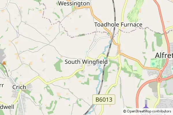 Mapa South Wingfield