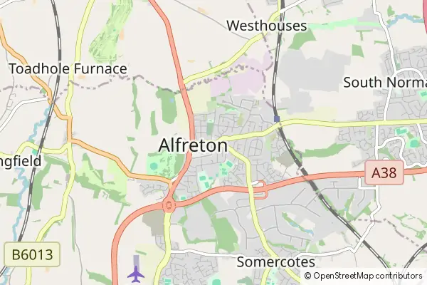 Mapa Alfreton