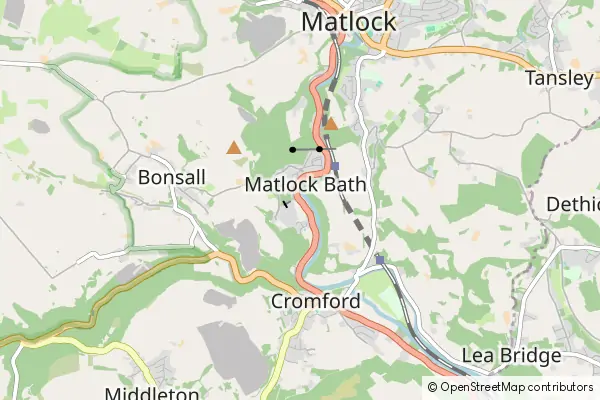 Mapa Matlock Bath