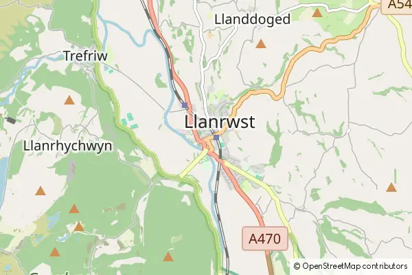 Mapa Llanrwst