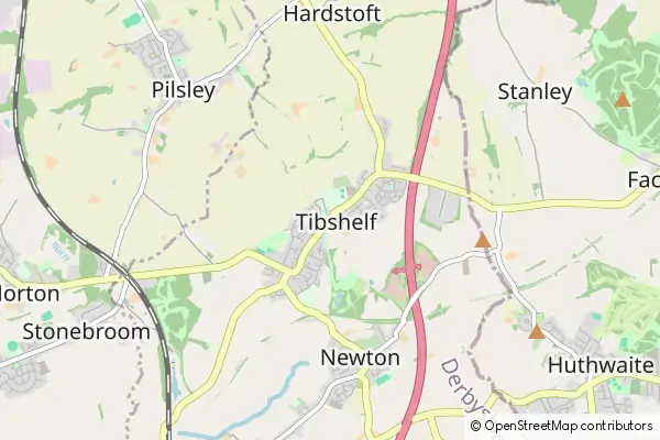 Mapa Tibshelf