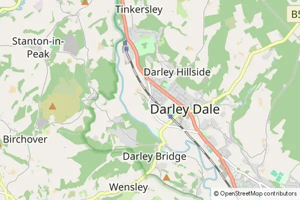 Mapa Darley Dale