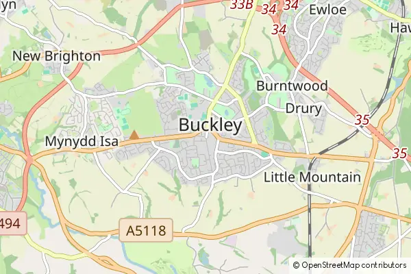 Mapa Buckley