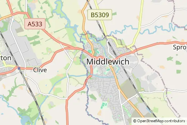 Mapa Middlewich