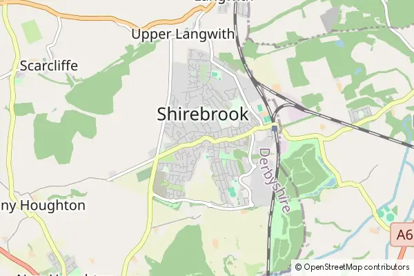 Mapa Shirebrook