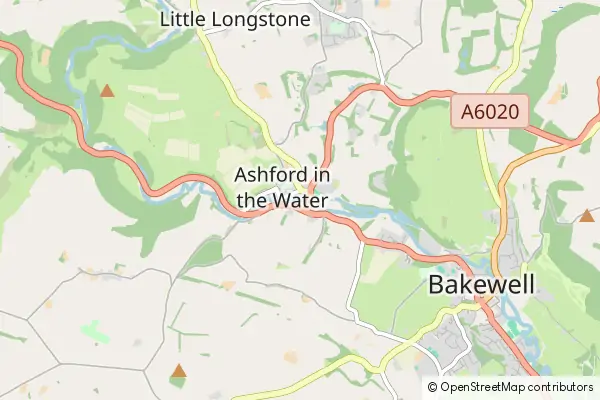 Mapa Ashford-in-the-Water