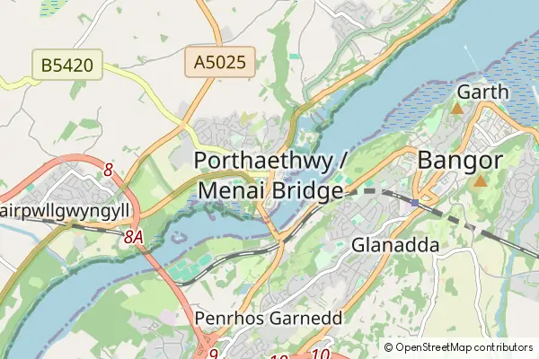 Mapa Menai Bridge