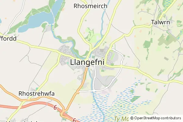 Mapa Llangefni