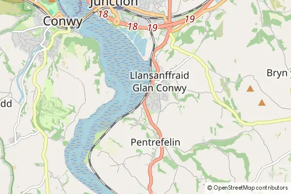 Mapa Llansanffraid Glan Conwy