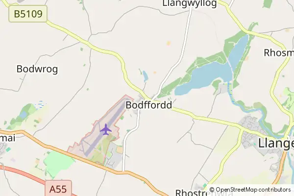 Mapa Bodffordd