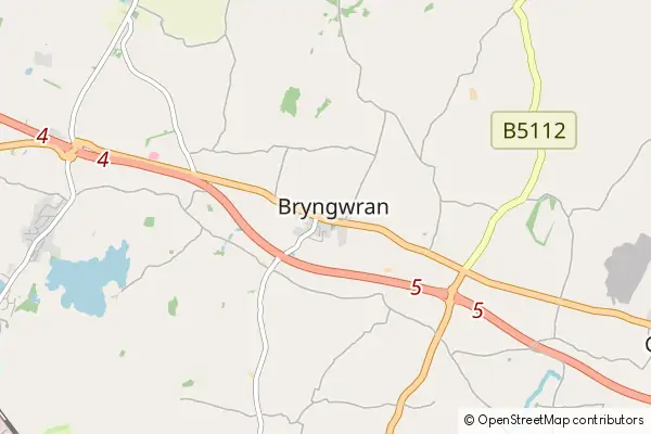 Mapa Bryngwran