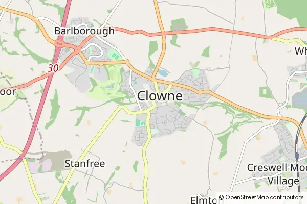 Mapa Clowne