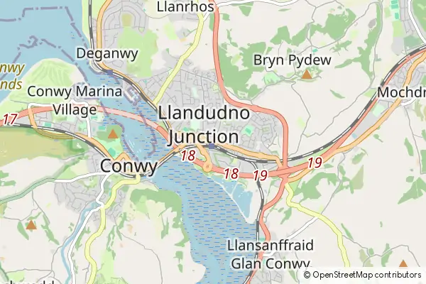 Mapa Llandudno Junction