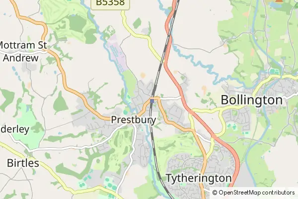 Mapa Prestbury