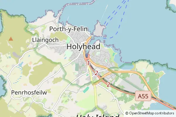 Mapa Holyhead