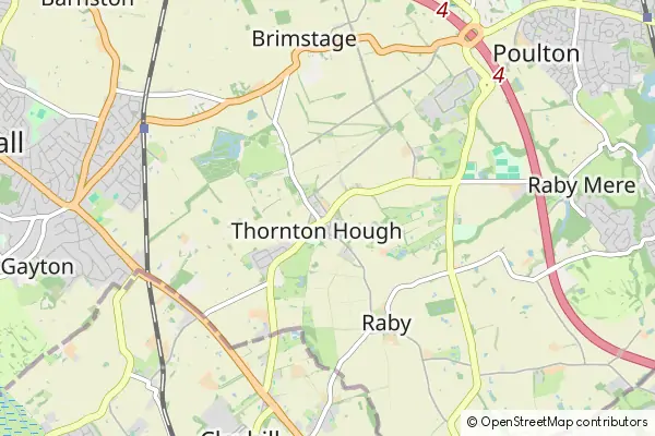 Mapa Thornton Hough