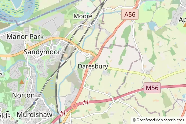 Mapa Daresbury