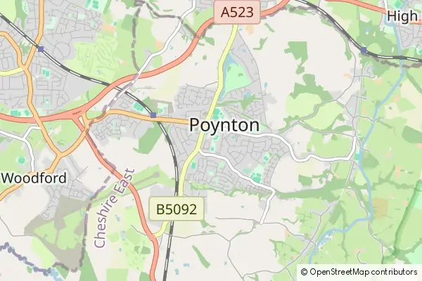 Mapa Poynton