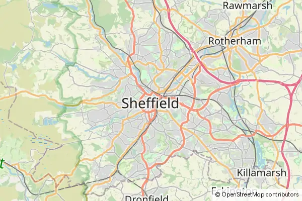 Mapa Sheffield