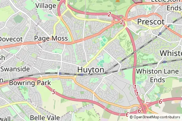 Mapa Huyton