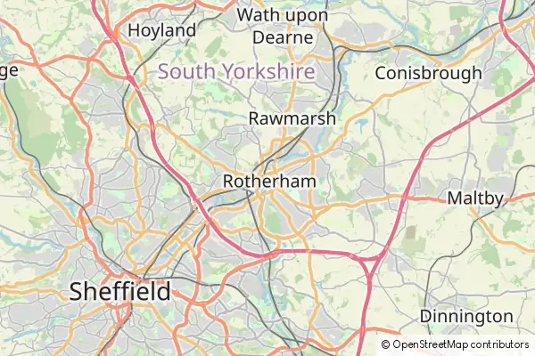 Mapa Rotherham