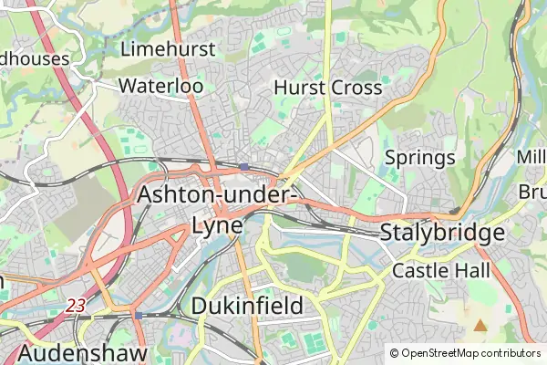 Mapa Ashton-under-Lyne