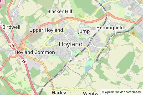 Mapa Hoyland