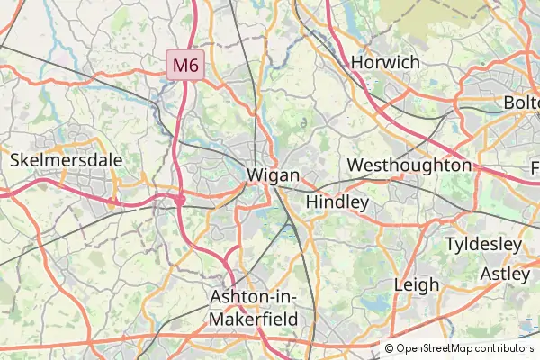 Mapa Wigan