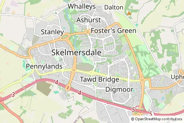 Mapa Skelmersdale