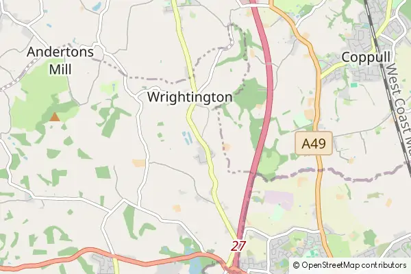 Mapa Wrightington