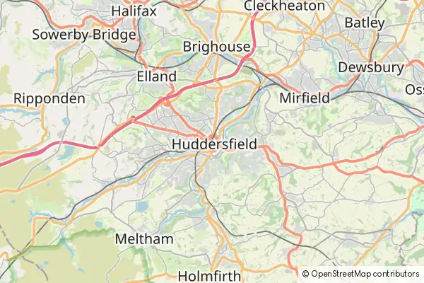 Mapa Huddersfield