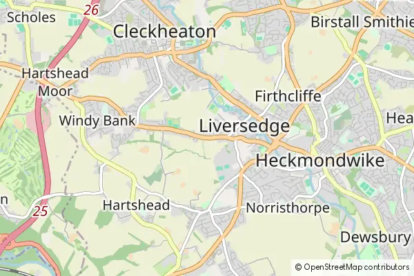 Mapa Liversedge