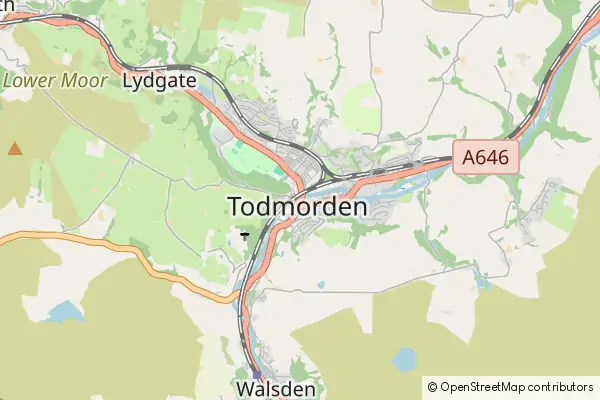 Mapa Todmorden