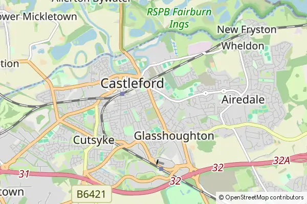 Mapa Castleford