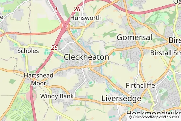 Mapa Cleckheaton