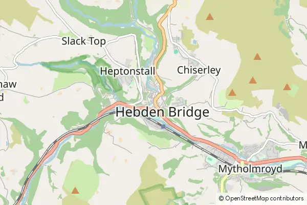 Mapa Hebden Bridge