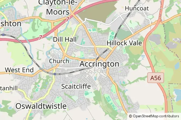 Mapa Accrington