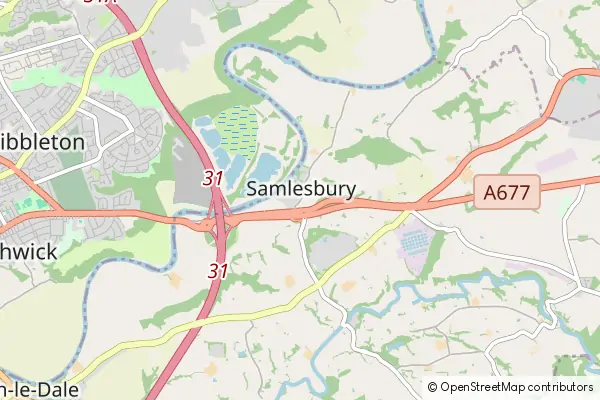 Mapa Samlesbury