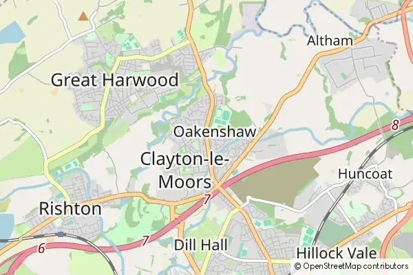 Mapa Clayton-le-Moors