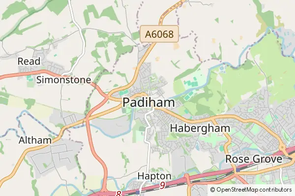 Mapa Padiham