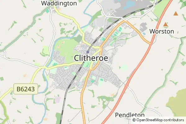 Mapa Clitheroe