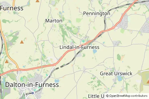 Mapa Lindal-in-Furness