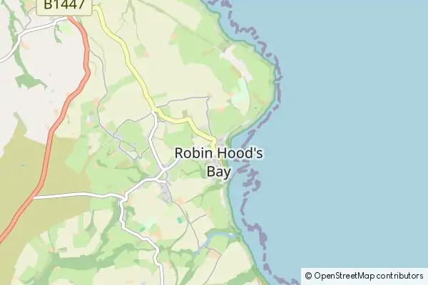 Mapa Robin Hoods Bay