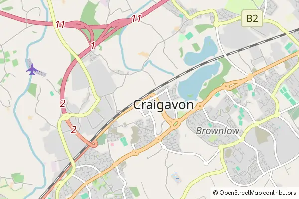 Mapa Craigavon