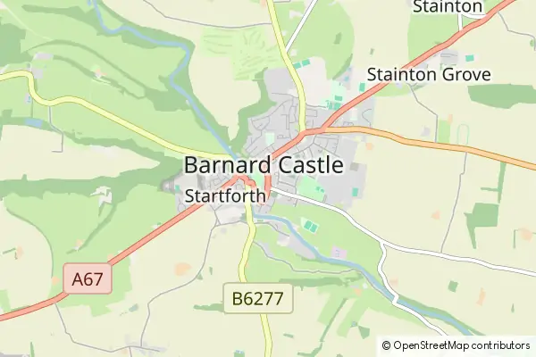 Mapa Barnard Castle