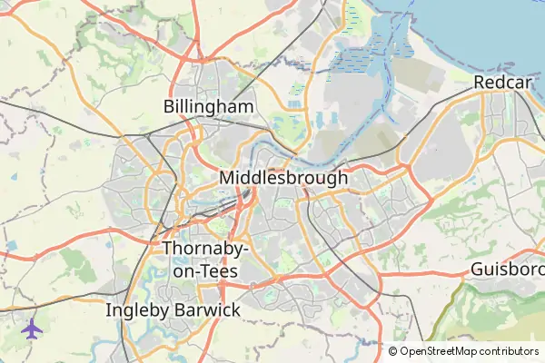 Mapa Middlesbrough